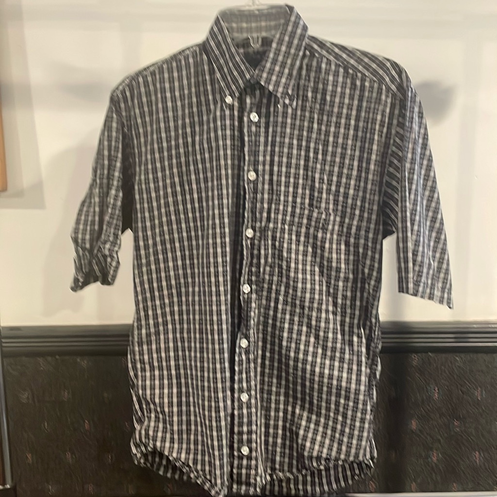 Burberry London Men’s Short Sleeve Cotton Button Down Shirt Xs